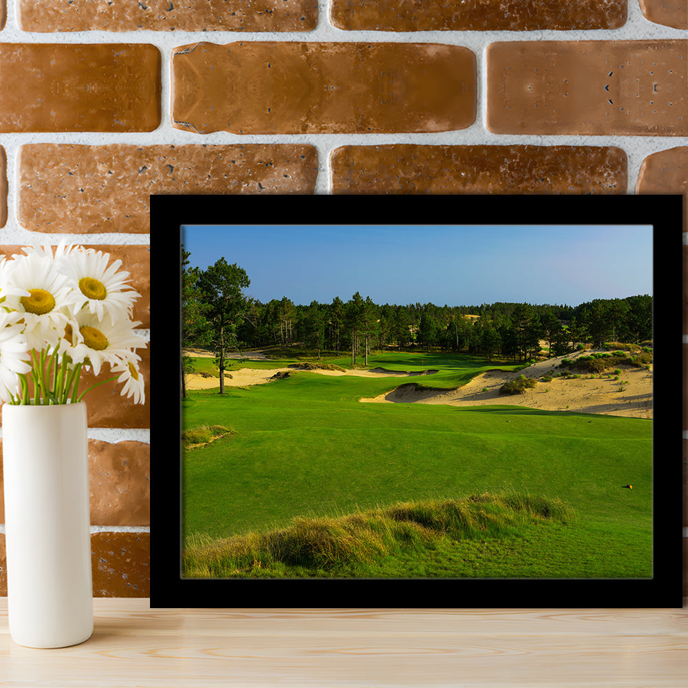 Sand Valley Golf Resort, Mammoth Dunes Course Hole 16, Nekoosa, Wisconsin, Framed Art Print Wall Decor, Picture Framed