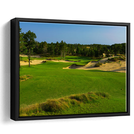 Sand Valley Golf Resort, Mammoth Dunes Course Hole 16, Nekoosa, Wisconsin, Framed Canvas Print Wall Art