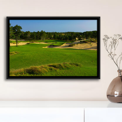 Sand Valley Golf Resort, Mammoth Dunes Course Hole 16, Nekoosa, Wisconsin, Framed Canvas Print Wall Art