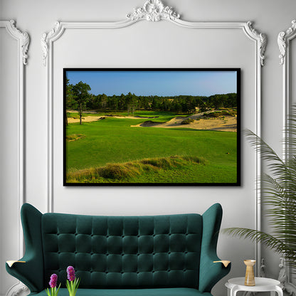 Sand Valley Golf Resort, Mammoth Dunes Course Hole 16, Nekoosa, Wisconsin, Framed Art Print Wall Decor, Picture Framed