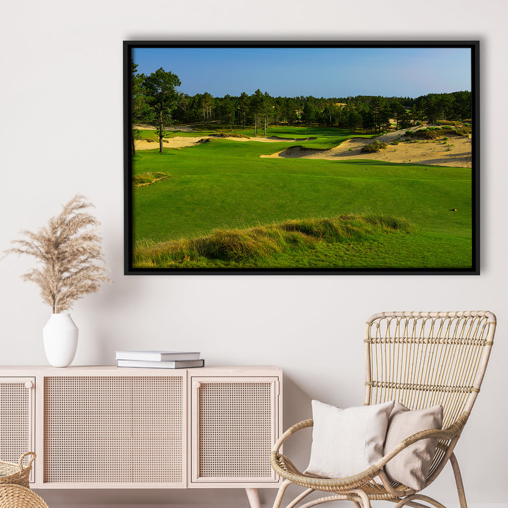 Sand Valley Golf Resort, Mammoth Dunes Course Hole 16, Nekoosa, Wisconsin, Framed Canvas Print Wall Art
