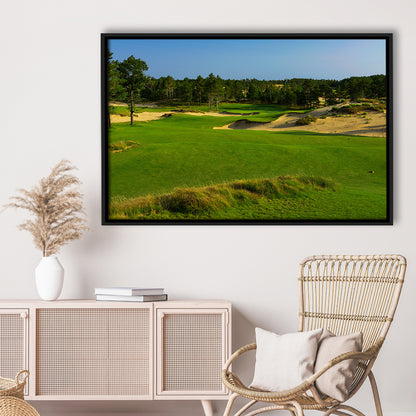 Sand Valley Golf Resort, Mammoth Dunes Course Hole 16, Nekoosa, Wisconsin, Framed Canvas Print Wall Art