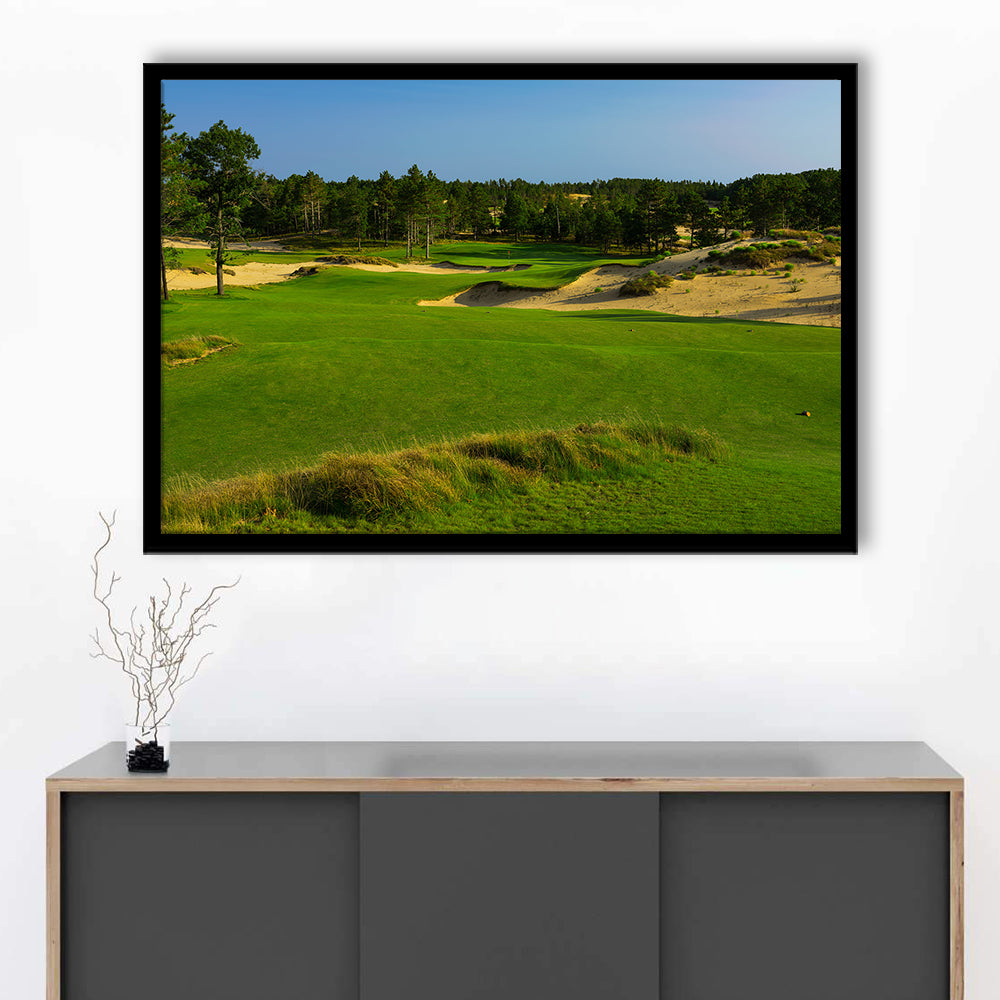 Sand Valley Golf Resort, Mammoth Dunes Course Hole 16, Nekoosa, Wisconsin, Framed Art Print Wall Decor, Picture Framed