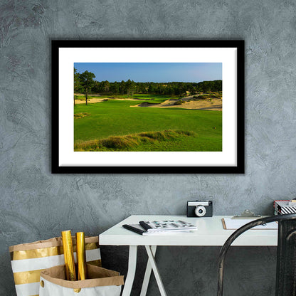 Sand Valley Golf Resort, Mammoth Dunes Course Hole 16, Nekoosa, Wisconsin, Goft Art Print, Framed Art Print White Border