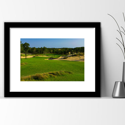Sand Valley Golf Resort, Mammoth Dunes Course Hole 16, Nekoosa, Wisconsin, Goft Art Print, Framed Art Print White Border