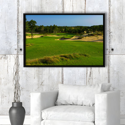 Sand Valley Golf Resort, Mammoth Dunes Course Hole 16, Nekoosa, Wisconsin, Framed Canvas Print Wall Art