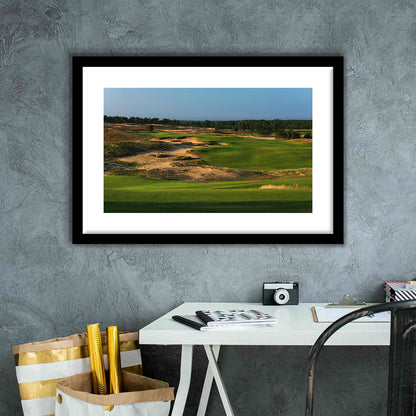 Sand Valley Golf Resort, Sand Valley Course Hole 01, Nekoosa, Wisconsin, Goft Art Print, Framed Art Print White Border