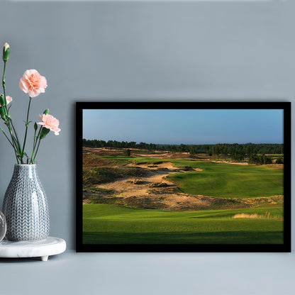 Sand Valley Golf Resort, Sand Valley Course Hole 01, Nekoosa, Wisconsin, Framed Art Print Wall Decor, Picture Framed