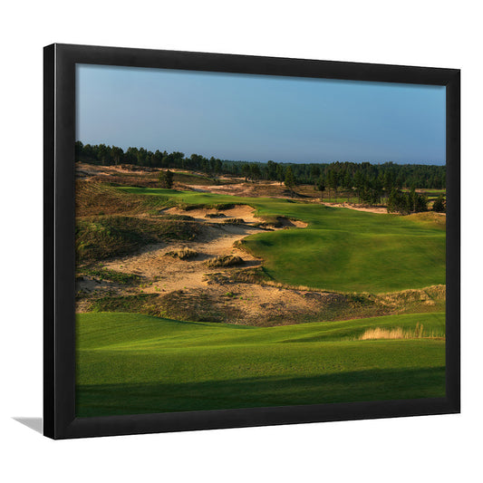 Sand Valley Golf Resort, Sand Valley Course Hole 01, Nekoosa, Wisconsin, Framed Art Print Wall Decor, Picture Framed