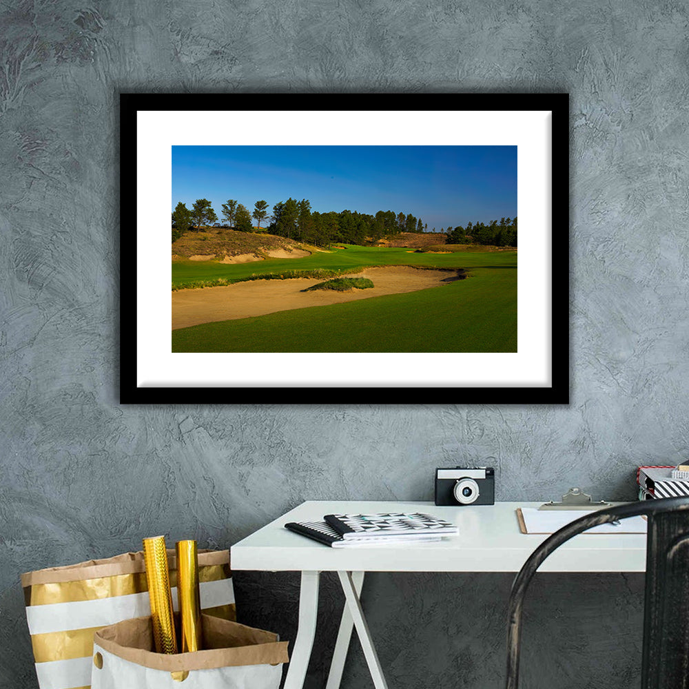 Sand Valley Golf Resort, Sand Valley Course Hole 07, Nekoosa, Wisconsin, Goft Art Print, Framed Art Print White Border