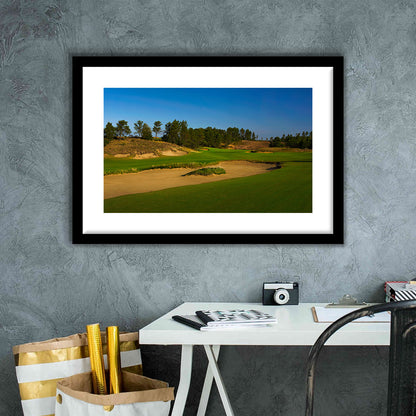 Sand Valley Golf Resort, Sand Valley Course Hole 07, Nekoosa, Wisconsin, Goft Art Print, Framed Art Print White Border