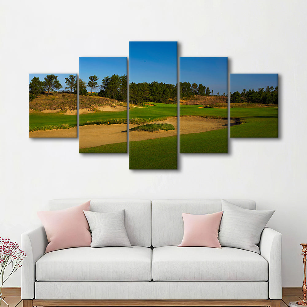 Sand Valley Golf Resort, Sand Valley Course Hole 07, Nekoosa, Wisconsin, 5 Pieces Mixed Canvas Print Wall Art