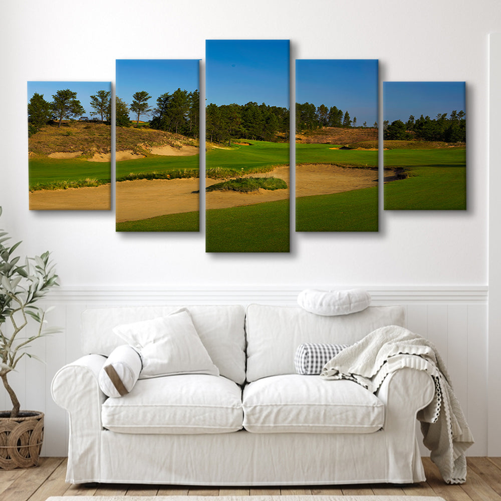 Sand Valley Golf Resort, Sand Valley Course Hole 07, Nekoosa, Wisconsin, 5 Pieces Mixed Canvas Print Wall Art