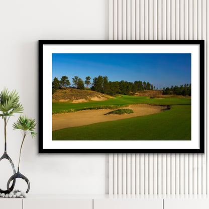 Sand Valley Golf Resort, Sand Valley Course Hole 07, Nekoosa, Wisconsin, Goft Art Print, Framed Art Print White Border