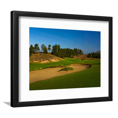 Sand Valley Golf Resort, Sand Valley Course Hole 07, Nekoosa, Wisconsin, Goft Art Print, Framed Art Print White Border