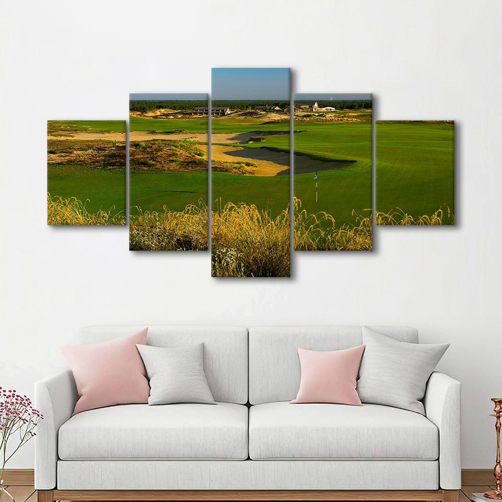 Sand Valley Golf Resort, Sand Valley Course Hole 18, Nekoosa, Wisconsin, 5 Pieces Mixed Canvas Print Wall Art