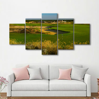 Sand Valley Golf Resort, Sand Valley Course Hole 18, Nekoosa, Wisconsin, 5 Pieces Mixed Canvas Print Wall Art