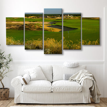 Sand Valley Golf Resort, Sand Valley Course Hole 18, Nekoosa, Wisconsin, 5 Pieces Mixed Canvas Print Wall Art