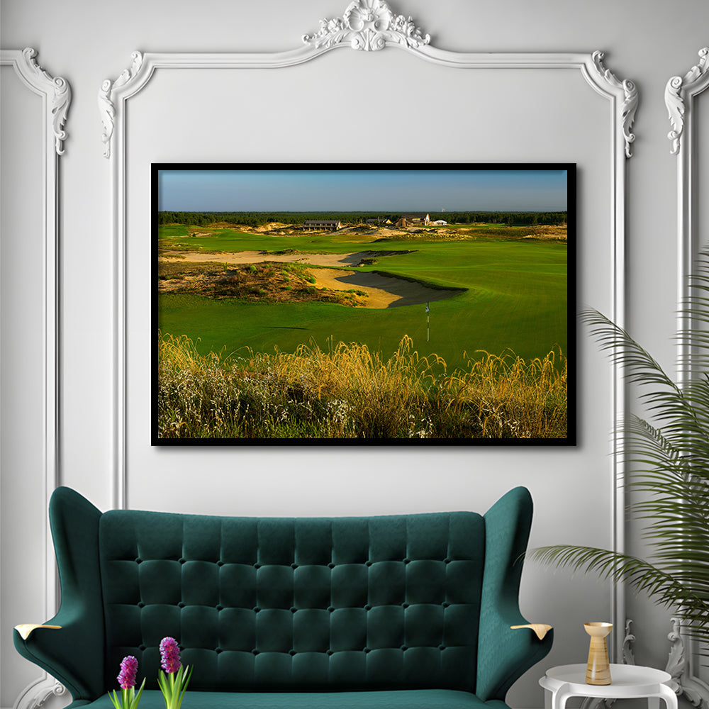 Sand Valley Golf Resort, Sand Valley Course Hole 18, Nekoosa, Wisconsin, Framed Art Print Wall Decor, Picture Framed