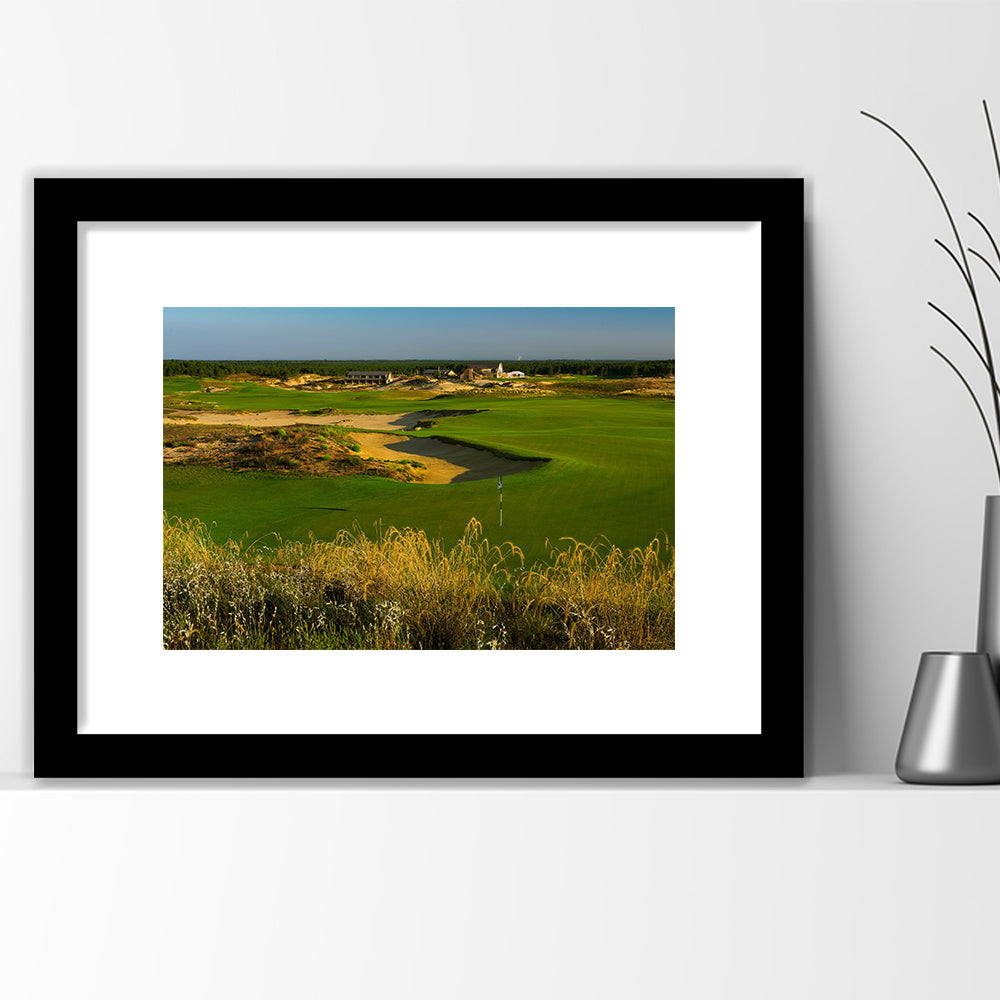 Sand Valley Golf Resort, Sand Valley Course Hole 18, Nekoosa, Wisconsin, Goft Art Print, Framed Art Print White Border