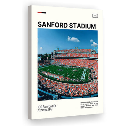 Sanford Stadium Print, Bulldogs Stadium Canvas Art, Fan Gifts, Sport Art, Canvas Print Wall Art
