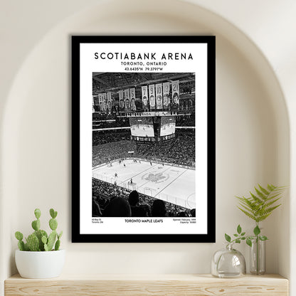 Scotiabank Arena Stadium Black And White, Toronto Hockey Stadium Wall Art Print, Framed Art Prints Wall Decor