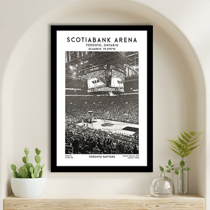 Scotiabank Arena Stadium Black And White, Toronto Basketball Stadium Wall Art Print, Framed Art Prints Wall Decor