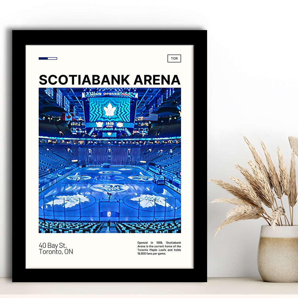 Scotiabank Arena Print, Toronto Maple Leafs Stadium Art, Gifts for him, Sport Art, Framed Art Print Wall Decor