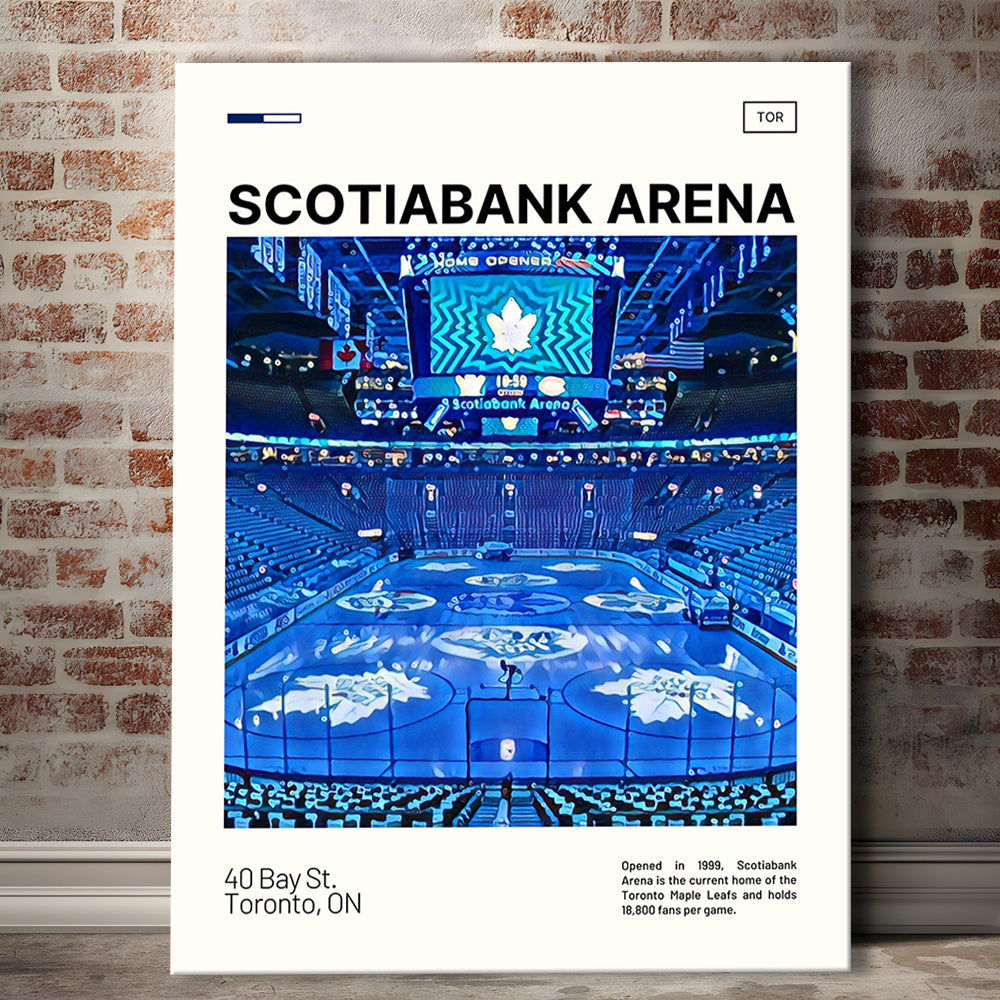 Scotiabank Arena Print, Toronto Maple Leafs Stadium Canvas Art, Fan Gifts, Sport Art, Canvas Print Wall Art