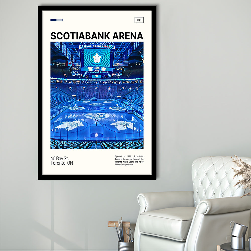 Scotiabank Arena Print, Toronto Maple Leafs Stadium Art, Gifts for him, Sport Art, Framed Art Print Wall Decor