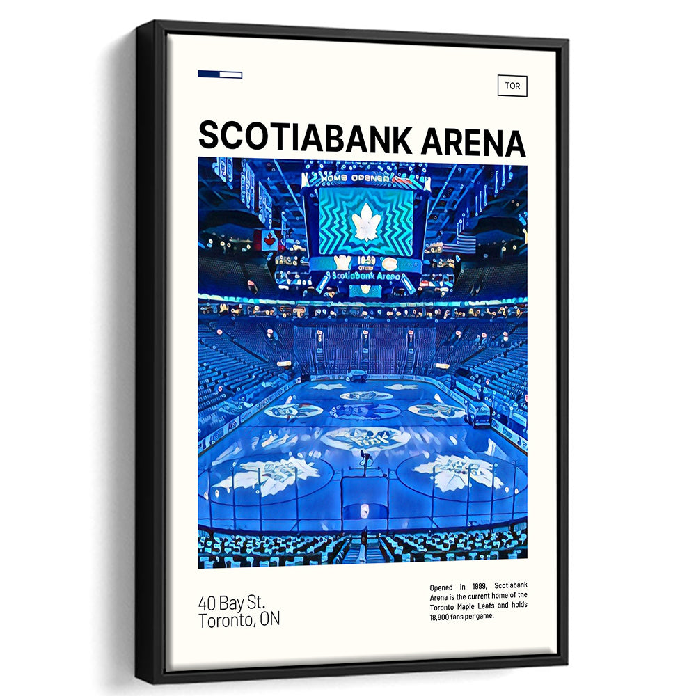 Scotiabank Arena Print, Toronto Maple Leafs Stadium Canvas Art, Man Cave Gift, Floating Framed Canvas Print Wall Art