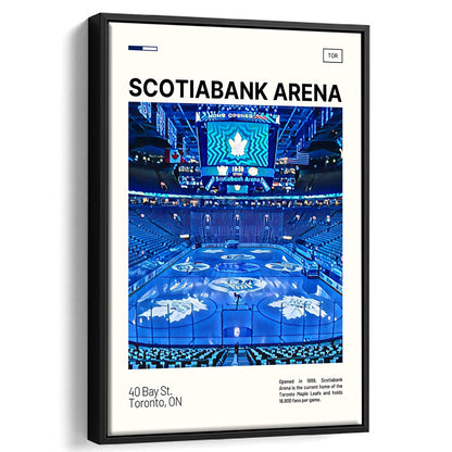 Scotiabank Arena Print, Toronto Maple Leafs Stadium Canvas Art, Man Cave Gift, Floating Framed Canvas Print Wall Art
