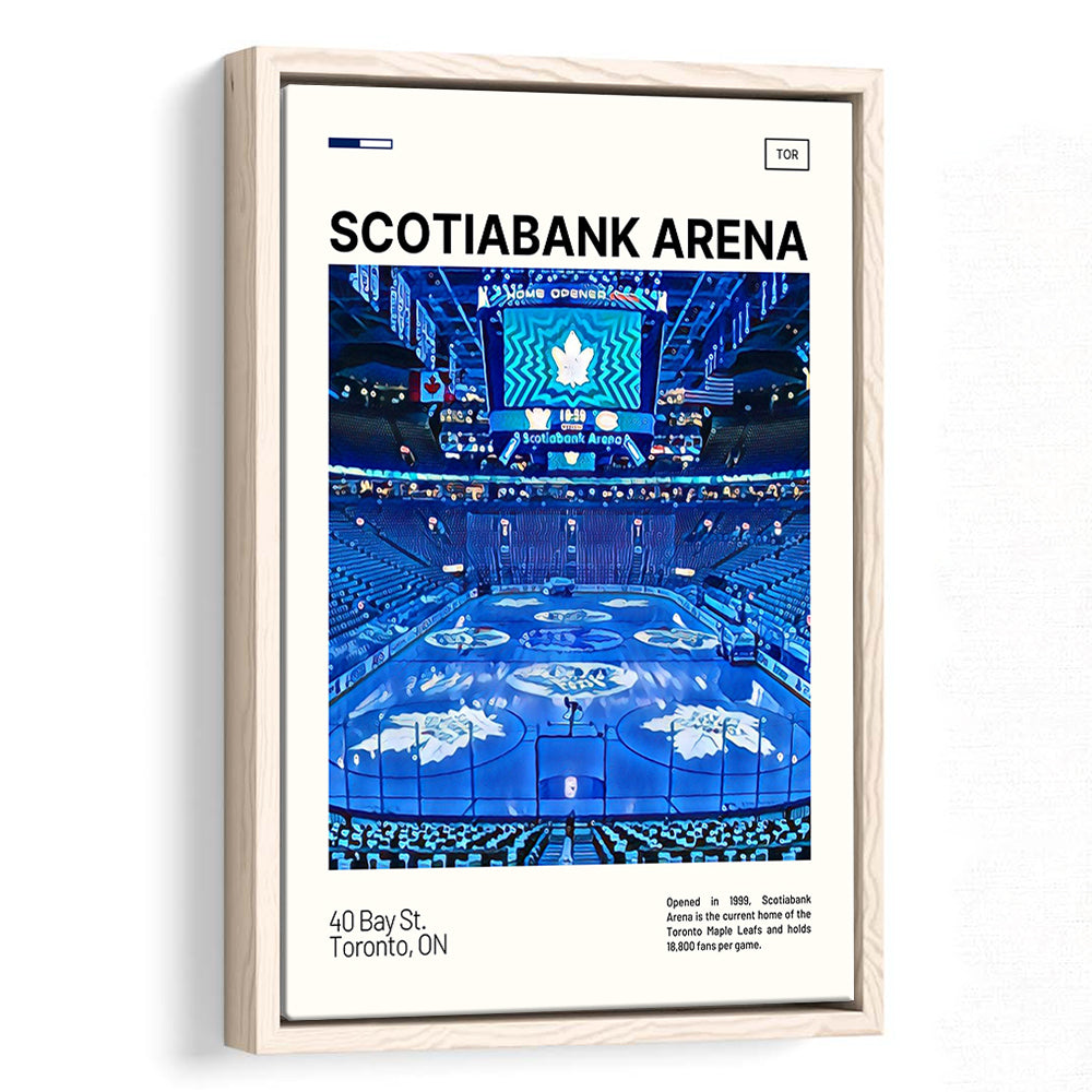 Scotiabank Arena Print, Toronto Maple Leafs Stadium Canvas Art, Man Cave Gift, Floating Framed Canvas Print Wall Art