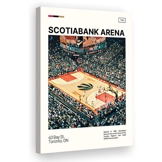 Scotiabank Arena Print, Toronto Raptors Stadium Canvas Art, Fan Gifts, Sport Art, Canvas Print Wall Art