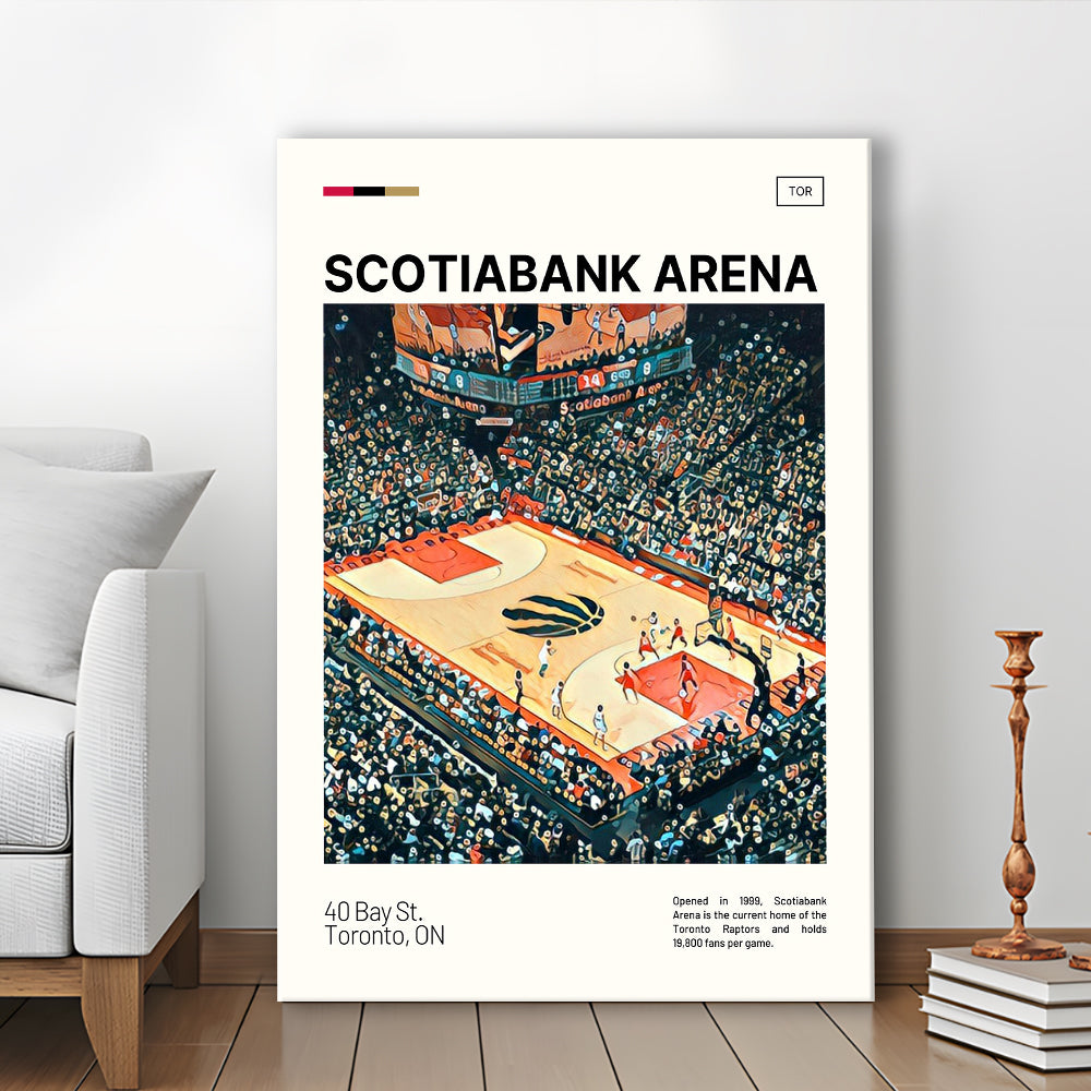 Scotiabank Arena Print, Toronto Raptors Stadium Canvas Art, Fan Gifts, Sport Art, Canvas Print Wall Art
