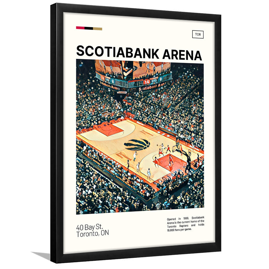 Scotiabank Arena Print, Toronto Raptors Stadium Art, Gifts for him, Sport Art, Framed Art Print Wall Decor