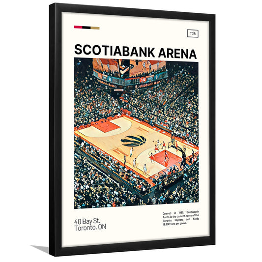 Scotiabank Arena Print, Toronto Raptors Stadium Art, Gifts for him, Sport Art, Framed Art Print Wall Decor