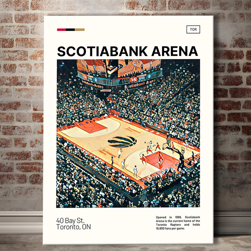 Scotiabank Arena Print, Toronto Raptors Stadium Canvas Art, Fan Gifts, Sport Art, Canvas Print Wall Art