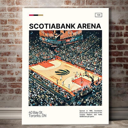 Scotiabank Arena Print, Toronto Raptors Stadium Canvas Art, Fan Gifts, Sport Art, Canvas Print Wall Art