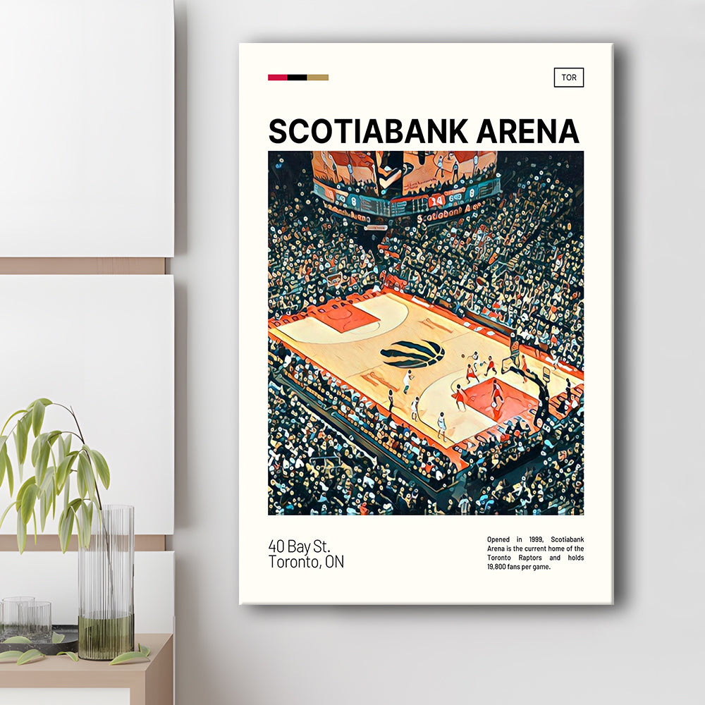 Scotiabank Arena Print, Toronto Raptors Stadium Canvas Art, Fan Gifts, Sport Art, Canvas Print Wall Art