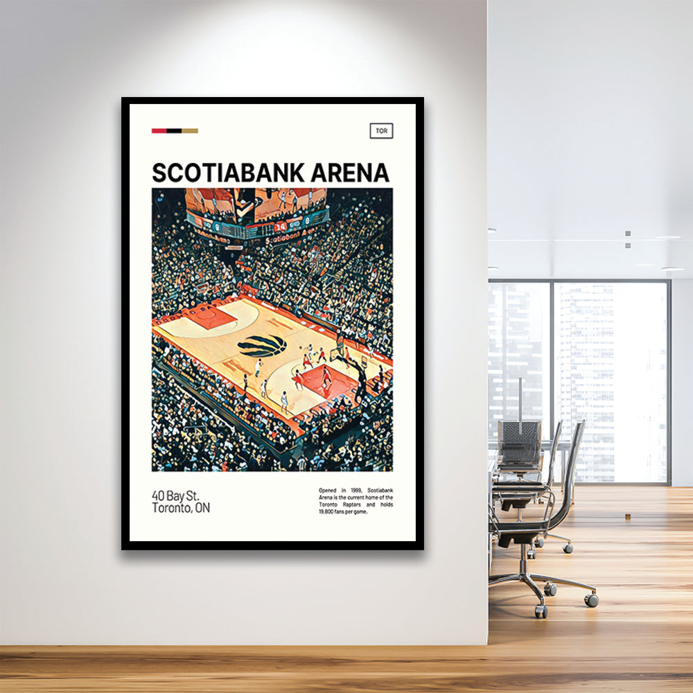 Scotiabank Arena Print, Toronto Raptors Stadium Art, Gifts for him, Sport Art, Framed Art Print Wall Decor