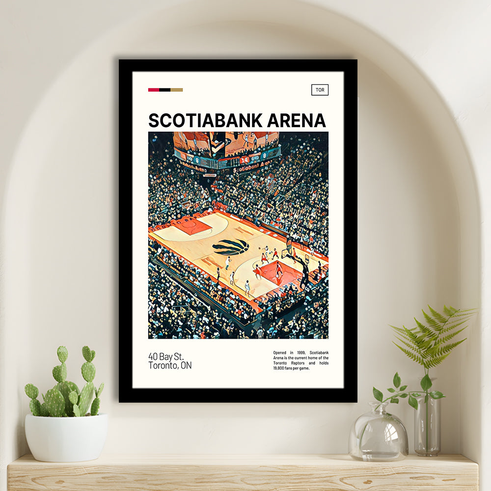 Scotiabank Arena Print, Toronto Raptors Stadium Art, Gifts for him, Sport Art, Framed Art Print Wall Decor