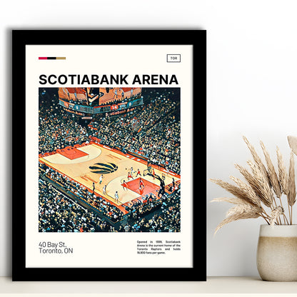 Scotiabank Arena Print, Toronto Raptors Stadium Art, Gifts for him, Sport Art, Framed Art Print Wall Decor