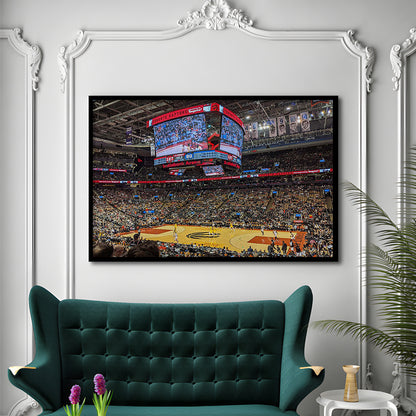 Scotiabank Arena Raptors, Stadium Canvas, Sport Art, Gift for him, Framed Art Print Wall Decor, Picture Framed