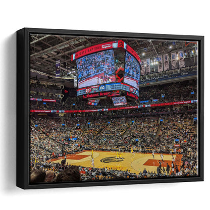 Scotiabank Arena Raptors, Stadium Canvas, Sport Art, Framed Canvas Print Wall Art, Floating Frame
