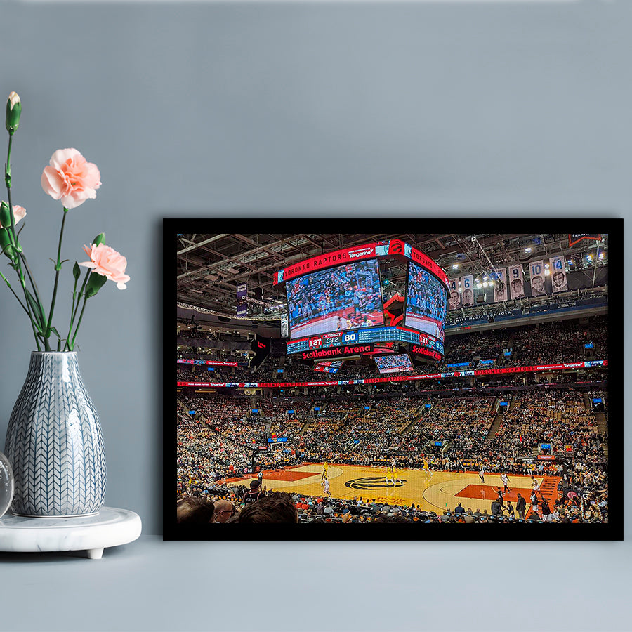 Scotiabank Arena Raptors, Stadium Canvas, Sport Art, Gift for him, Framed Art Print Wall Decor, Picture Framed