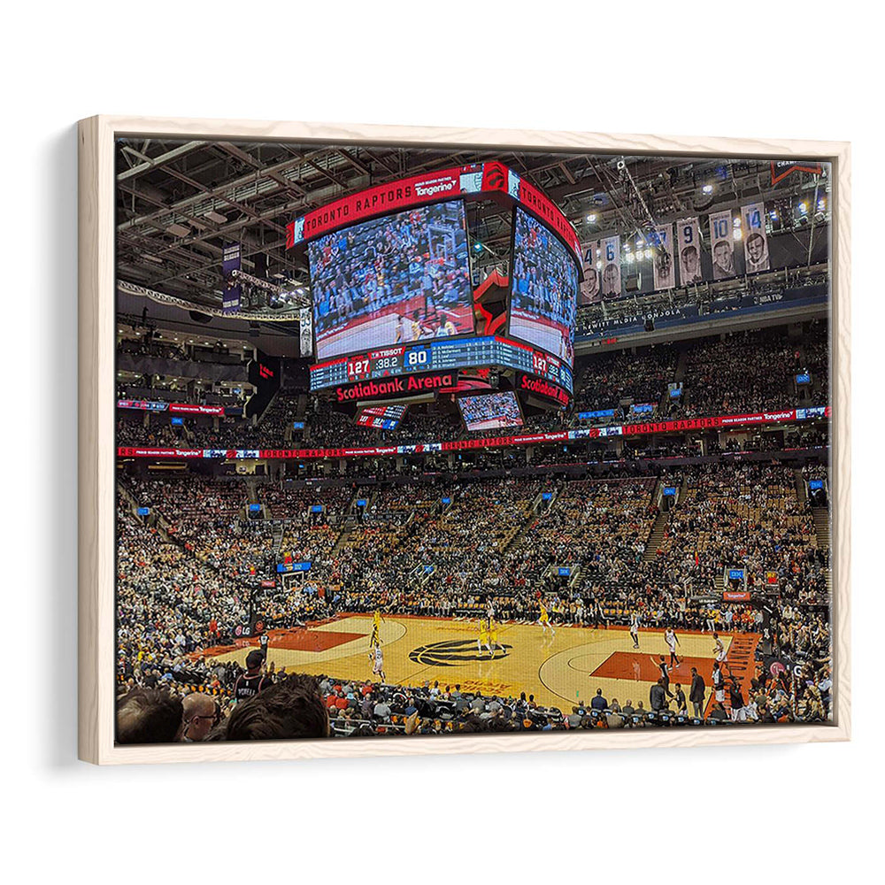 Scotiabank Arena Raptors, Stadium Canvas, Sport Art, Framed Canvas Print Wall Art, Floating Frame