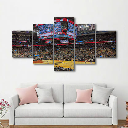 Scotiabank Arena Raptors, Stadium Canvas, Sport Art, Gift for him, 5 Panel, Large Canvas, Canvas Print Wall Art