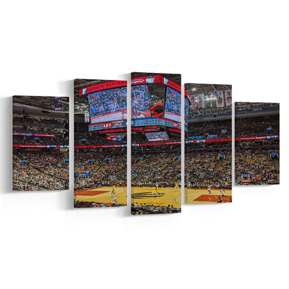 Scotiabank Arena Raptors, Stadium Canvas, Sport Art, Gift for him, 5 Panel, Large Canvas, Canvas Print Wall Art