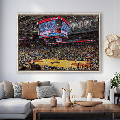 Scotiabank Arena Raptors, Stadium Canvas, Sport Art, Framed Canvas Print Wall Art, Floating Frame